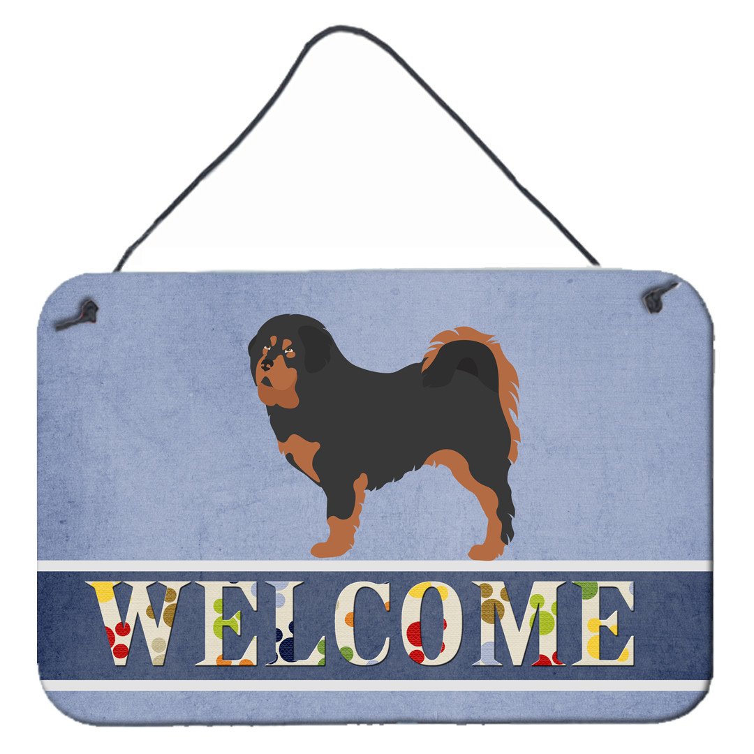 Tibetan Mastiff Welcome Wall or Door Hanging Prints BB8326DS812 by Caroline's Treasures