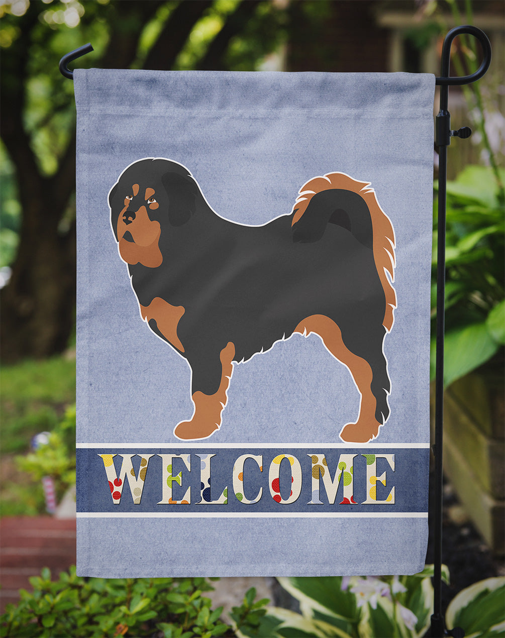 Tibetan Mastiff Welcome Flag Garden Size BB8326GF  the-store.com.