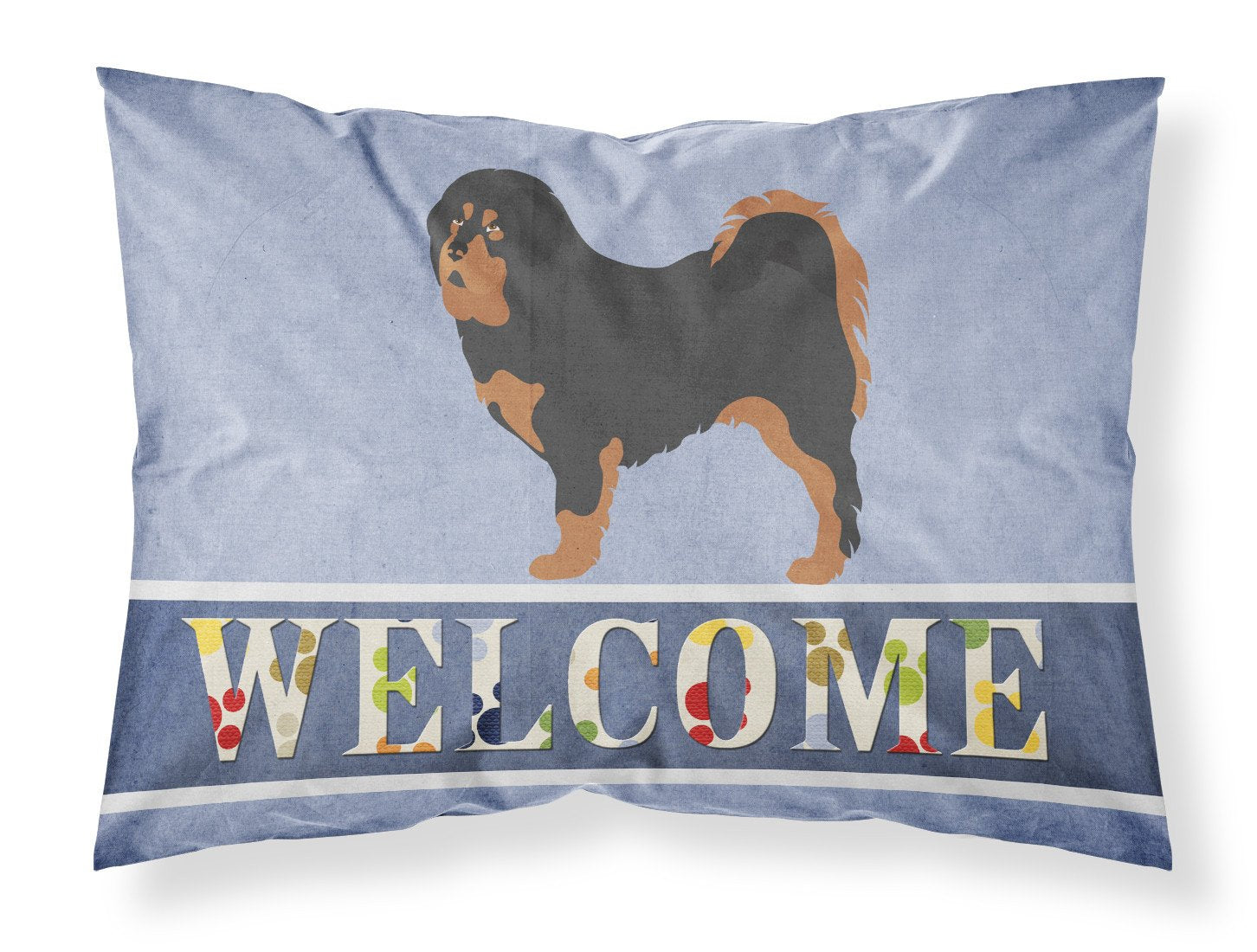 Tibetan Mastiff Welcome Fabric Standard Pillowcase BB8326PILLOWCASE by Caroline's Treasures