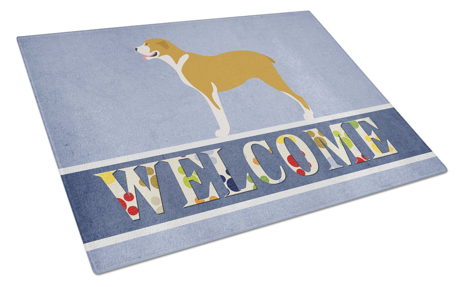 Belgium Mastiff Welcome Glass Cutting Board Large BB8327LCB by Caroline's Treasures