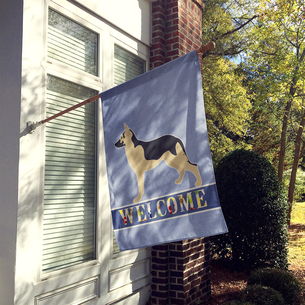 German Shepherd Welcome Flag Canvas House Size BB8330CHF  the-store.com.