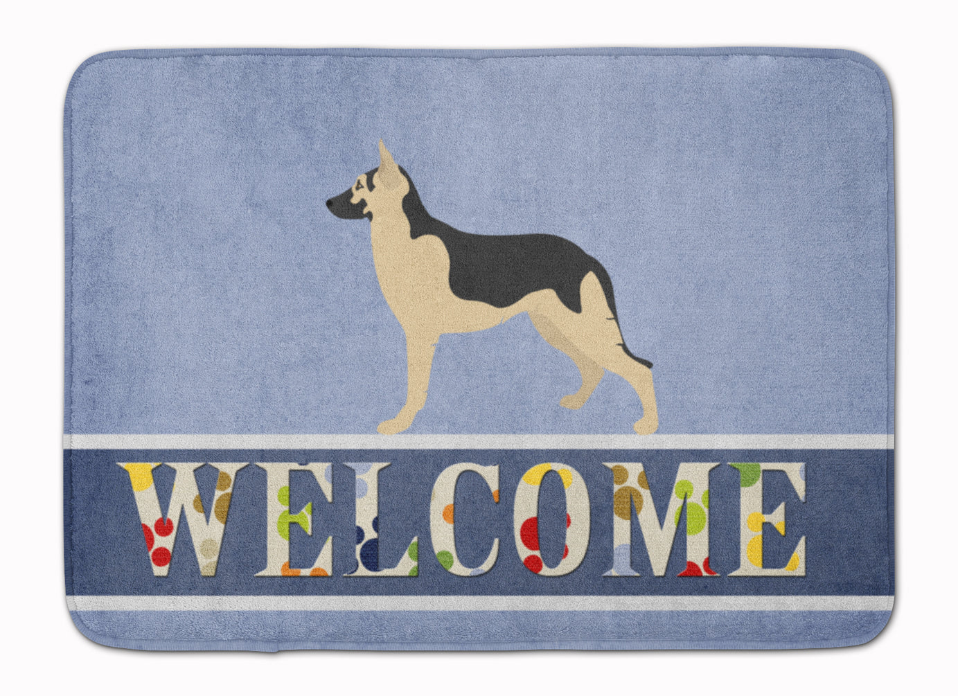 German Shepherd Welcome Machine Washable Memory Foam Mat BB8330RUG - the-store.com