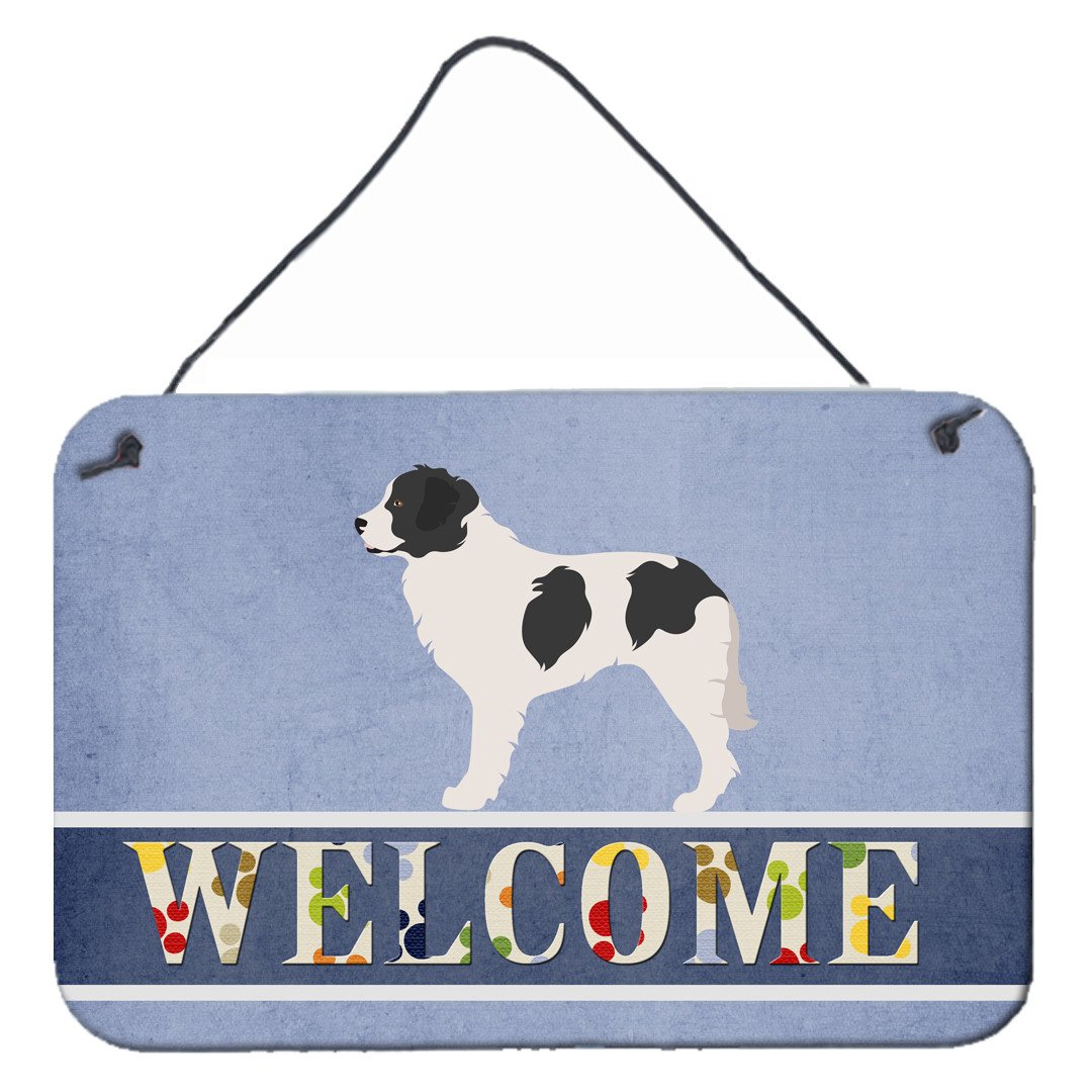 Landseer Welcome Wall or Door Hanging Prints BB8331DS812 by Caroline's Treasures