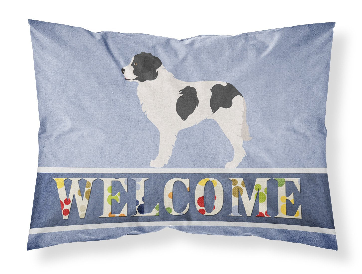 Landseer Welcome Fabric Standard Pillowcase BB8331PILLOWCASE by Caroline's Treasures