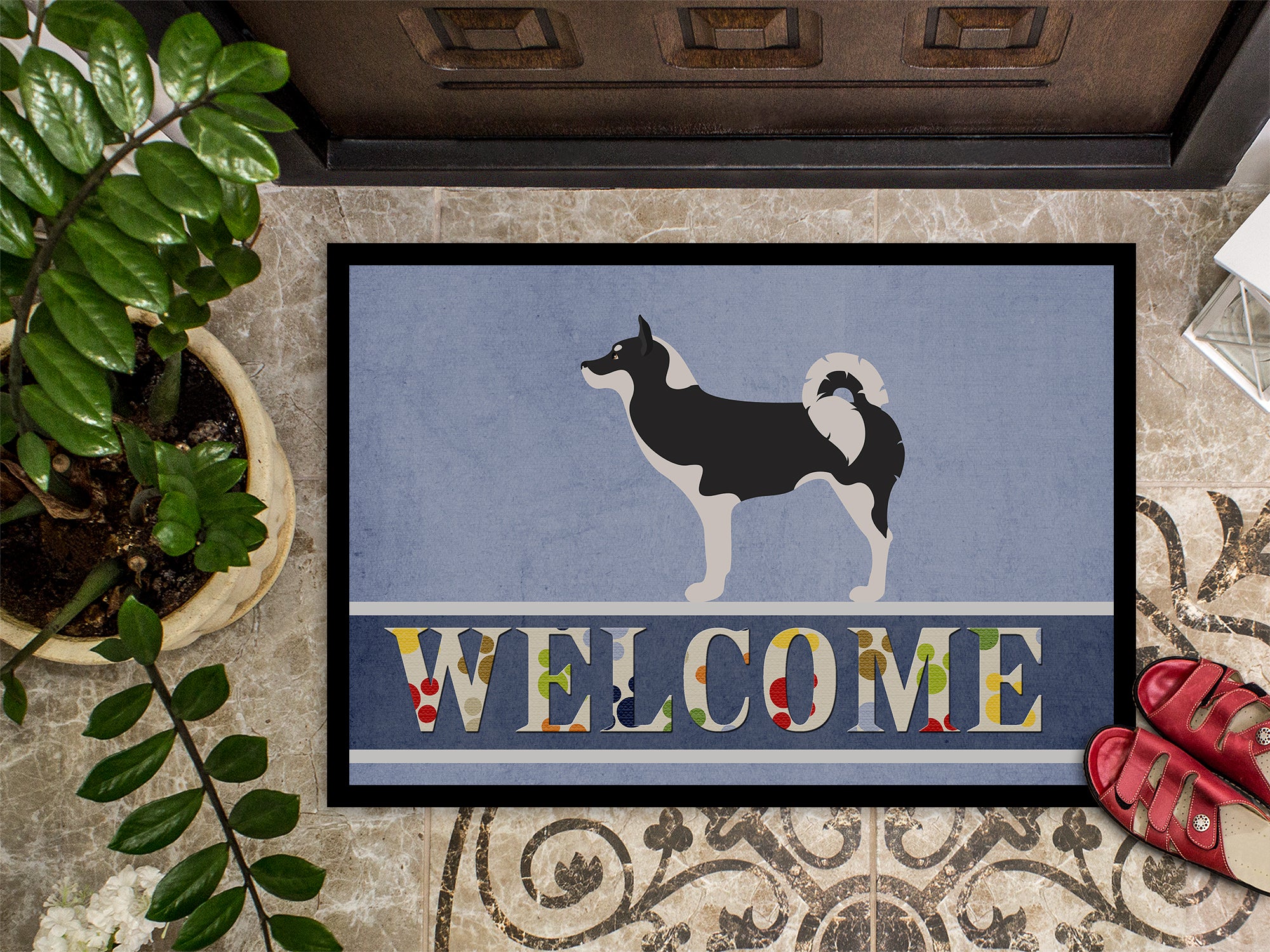 Greenland Dog Welcome Indoor or Outdoor Mat 18x27 BB8338MAT - the-store.com