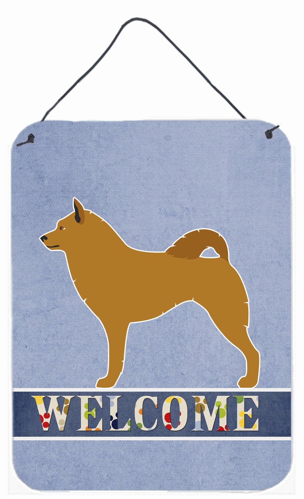 Finnish Spitz Welcome Wall or Door Hanging Prints BB8343DS1216 by Caroline's Treasures