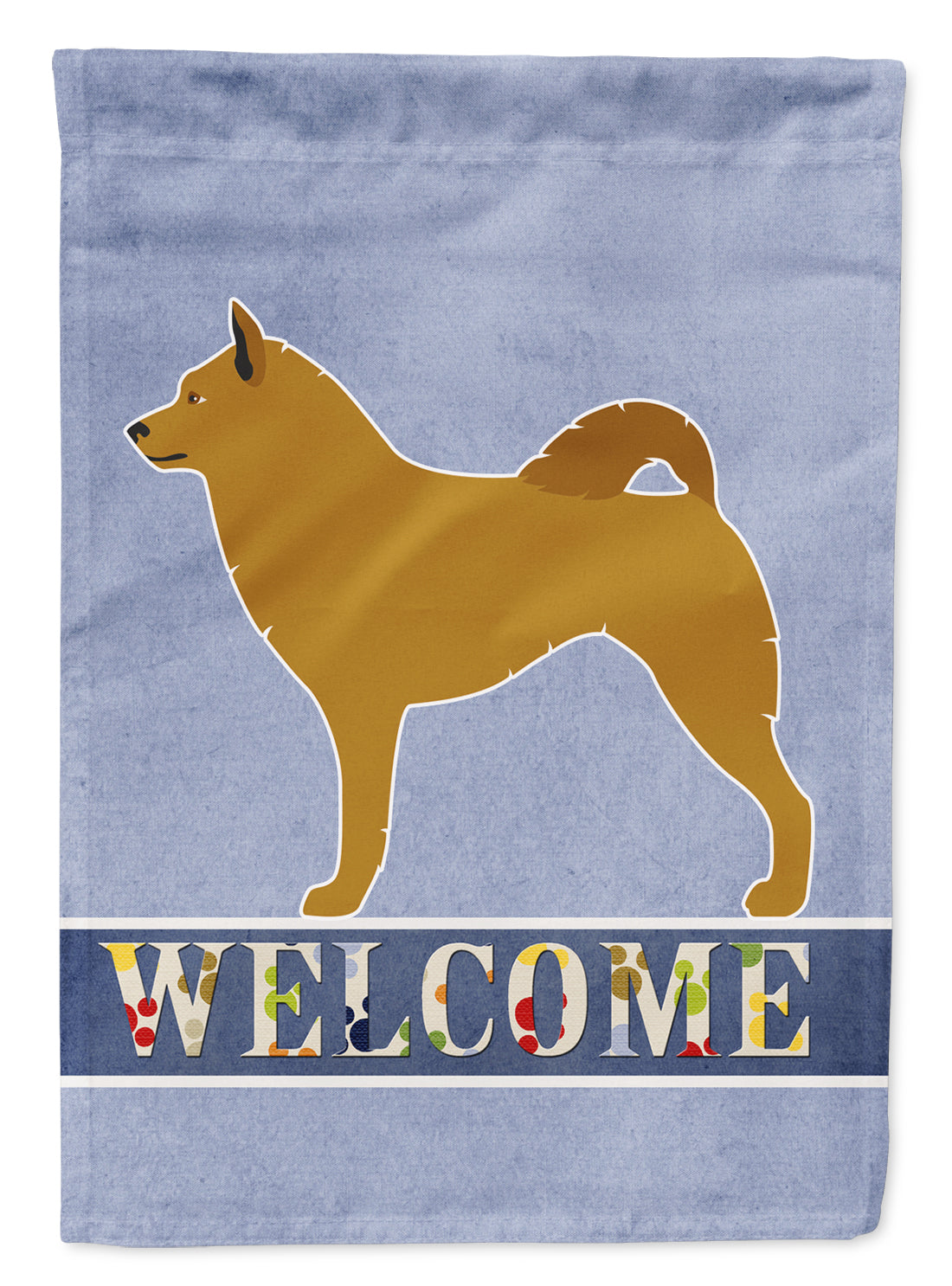 Finnish Spitz Welcome Flag Garden Size BB8343GF  the-store.com.