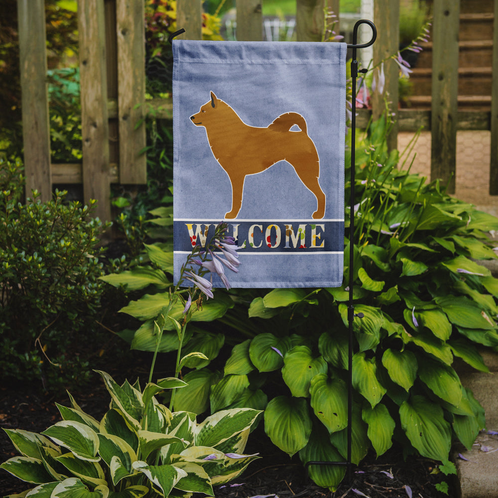 Finnish Spitz Welcome Flag Garden Size BB8343GF  the-store.com.