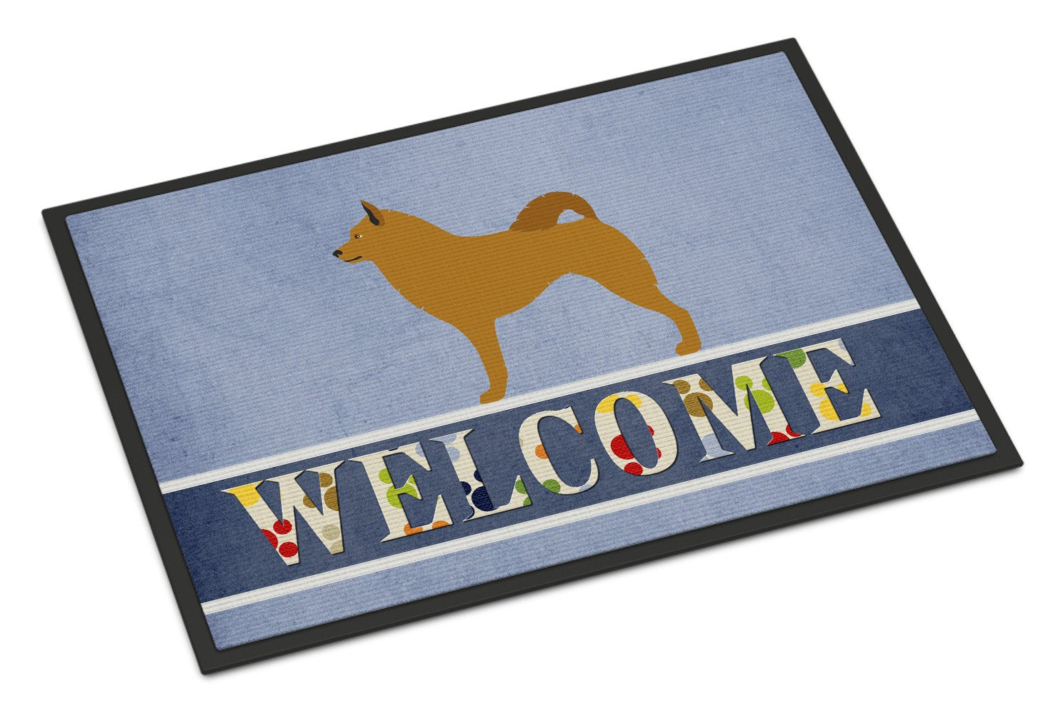 Finnish Spitz Welcome Indoor or Outdoor Mat 24x36 BB8343JMAT by Caroline's Treasures