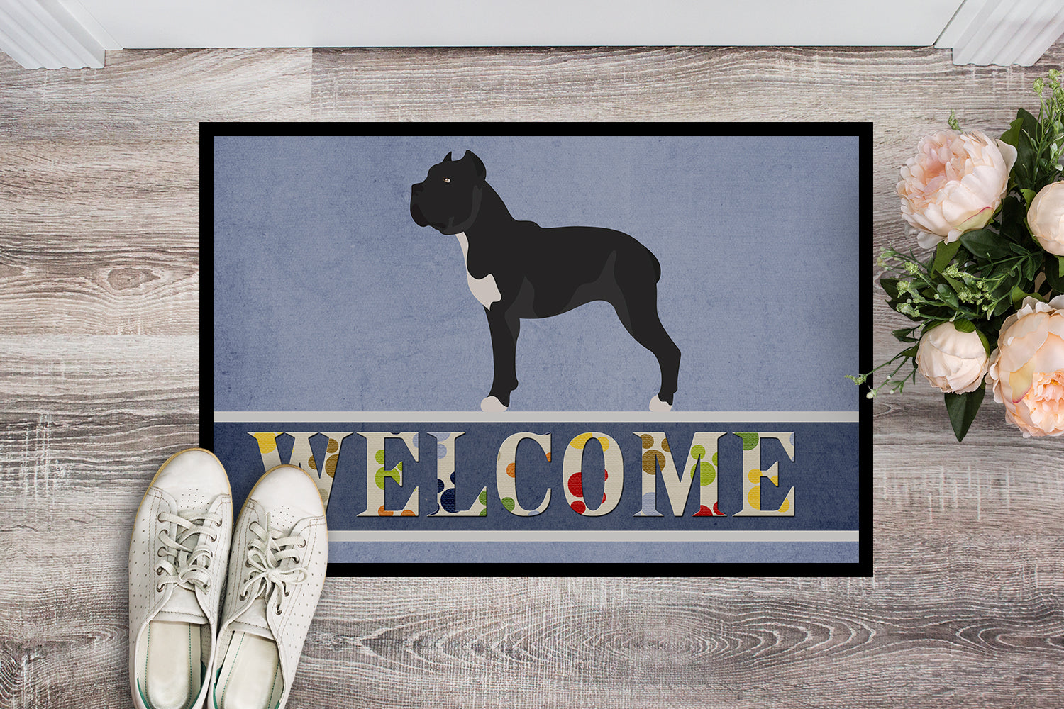 Cane Corso Welcome Indoor or Outdoor Mat 18x27 BB8345MAT - the-store.com