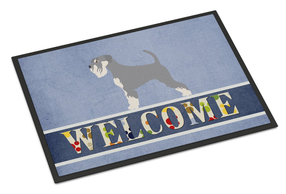 Schnauzer Welcome Indoor or Outdoor Mat 24x36 BB8350JMAT by Caroline&#39;s Treasures