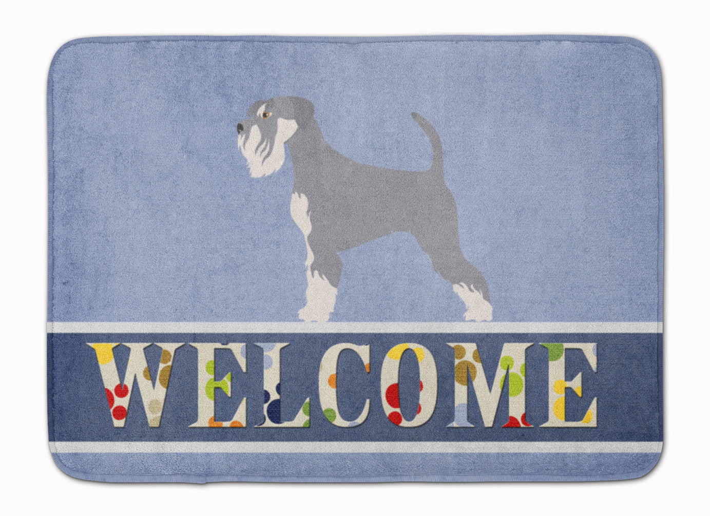 Schnauzer Welcome Machine Washable Memory Foam Mat BB8350RUG - the-store.com