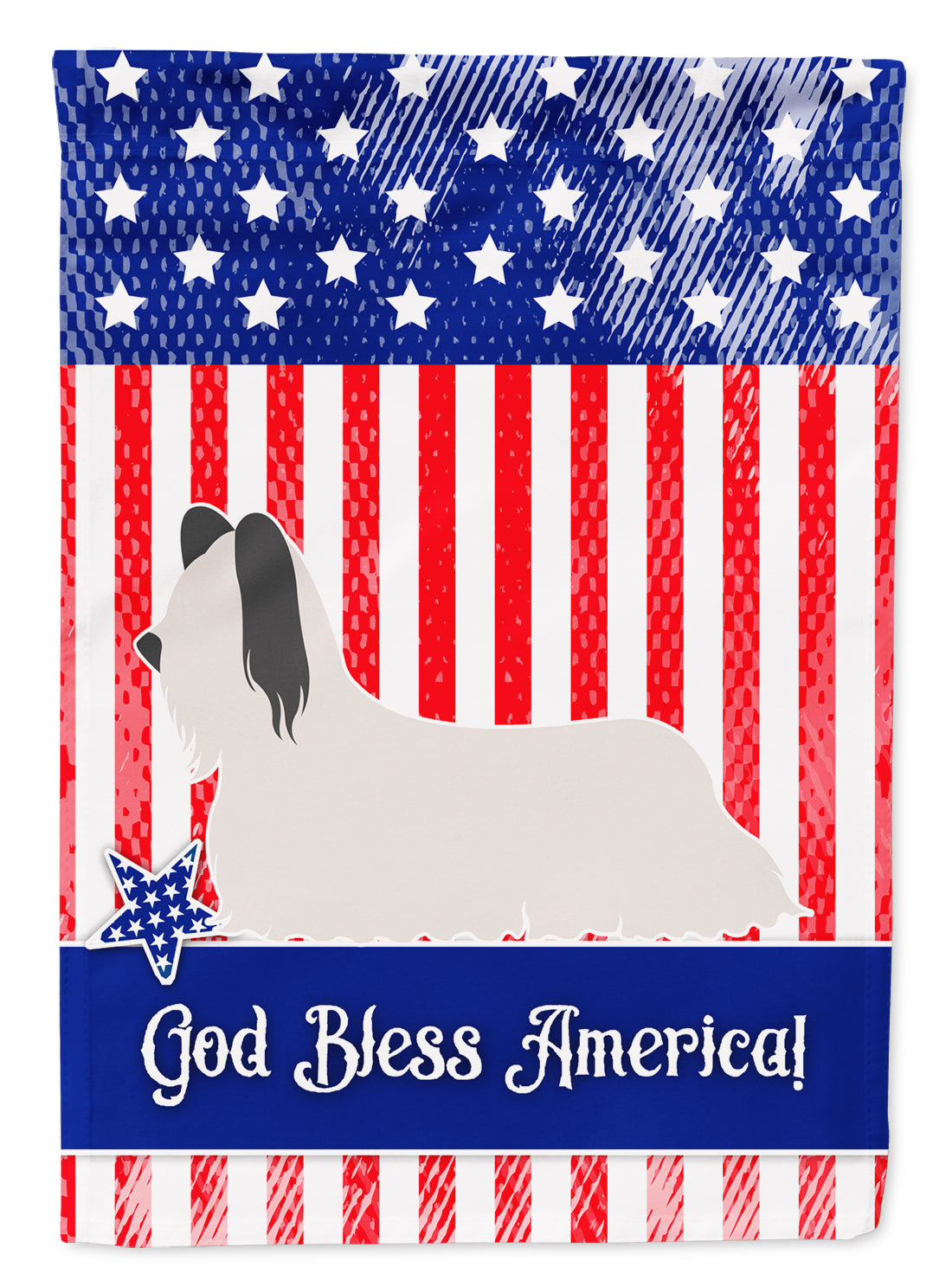 Skye Terrier American Flag Garden Size BB8359GF  the-store.com.