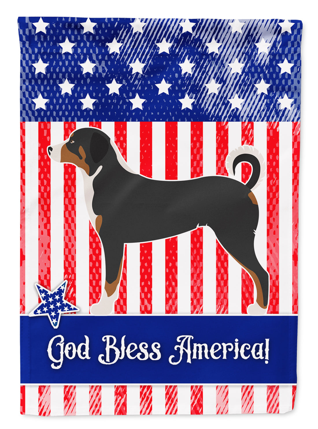 Appenzeller Sennenhund American Flag Garden Size BB8369GF  the-store.com.