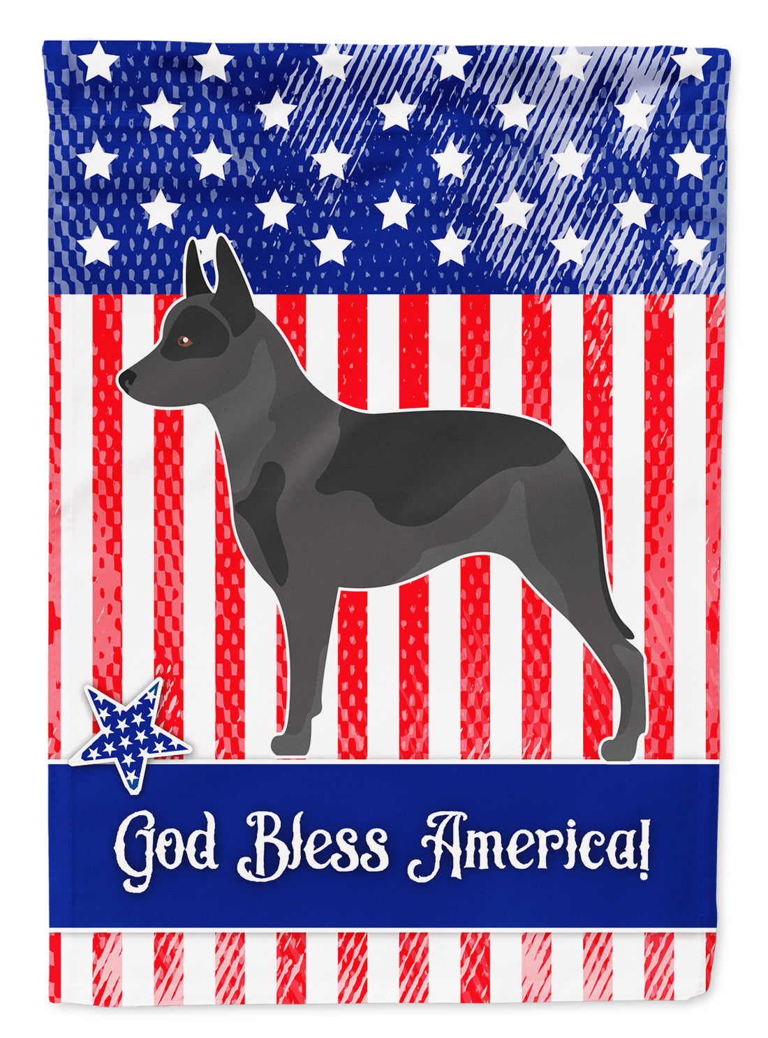 Australian Cattle Dog American Flag Garden Size BB8370GF  the-store.com.