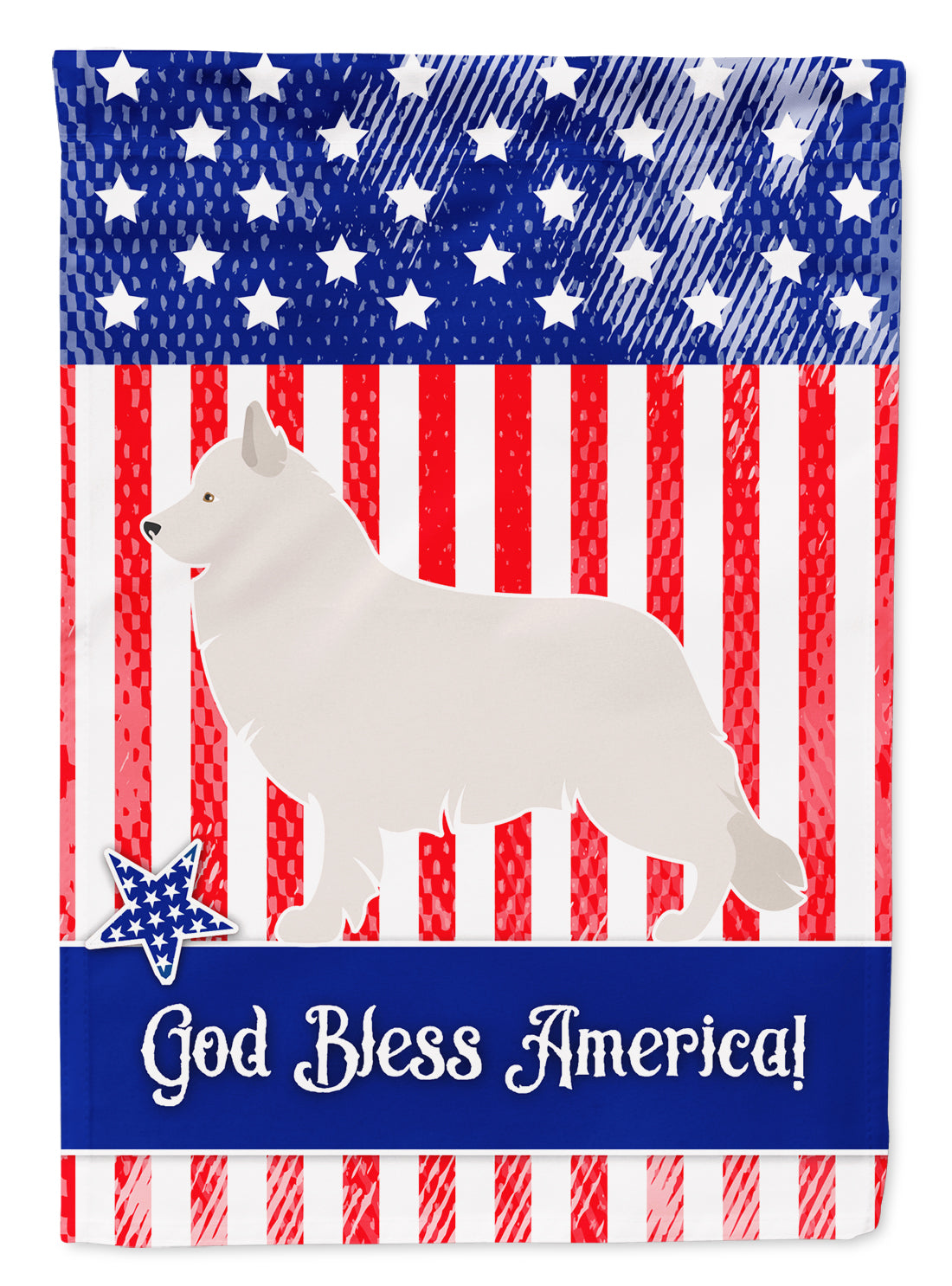 Berger Blanc Suisse American Flag Garden Size BB8373GF  the-store.com.