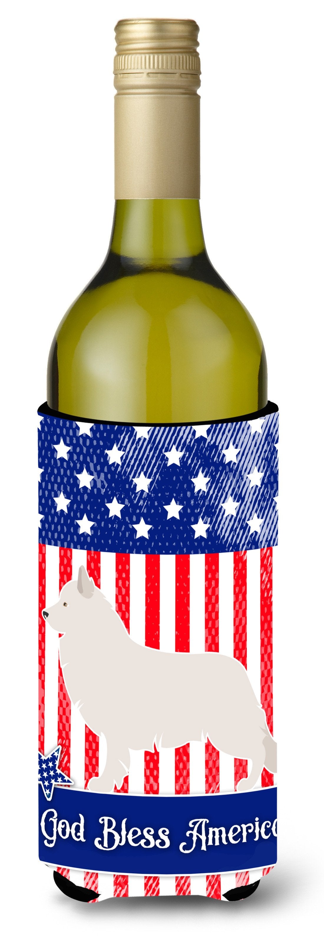 Berger Blanc Suisse American Wine Bottle Beverge Insulator Hugger BB8373LITERK by Caroline's Treasures