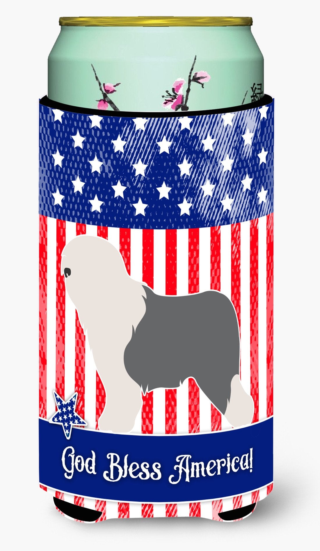 Old English Sheepdog Bobtail American Tall Boy Beverage Insulator Hugger BB8375TBC by Caroline's Treasures