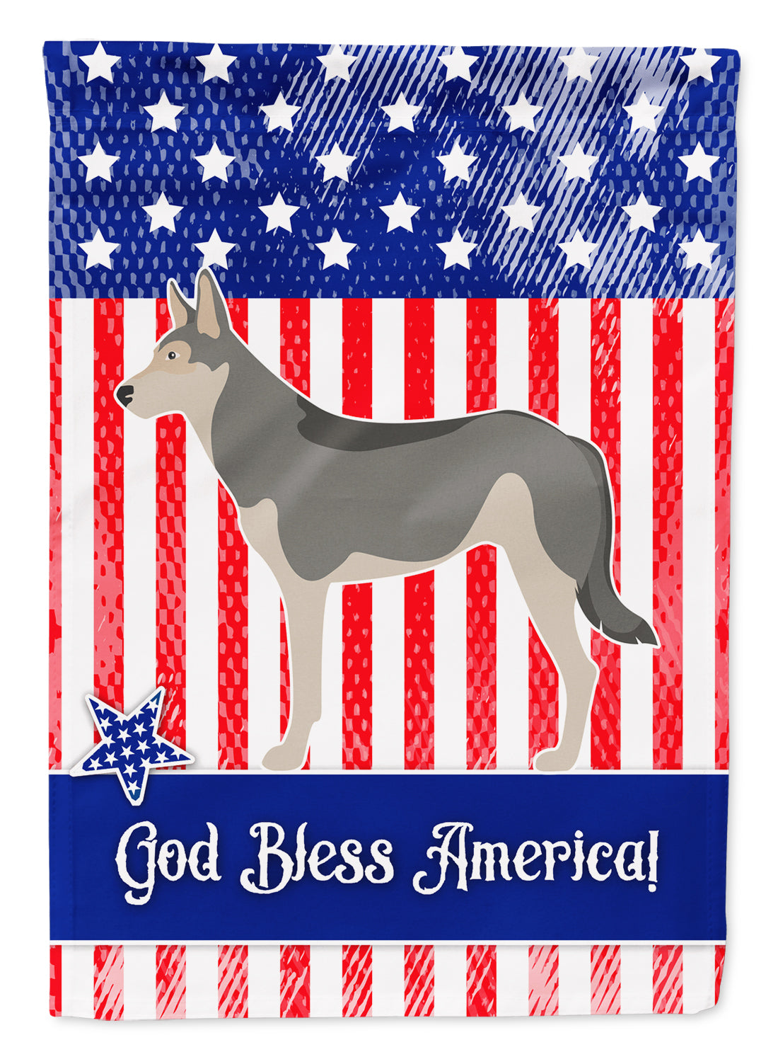 Saarloos Wolfdog American Flag Garden Size BB8377GF  the-store.com.