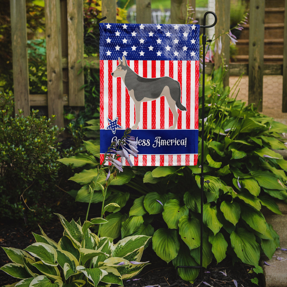 Saarloos Wolfdog American Flag Garden Size BB8377GF  the-store.com.