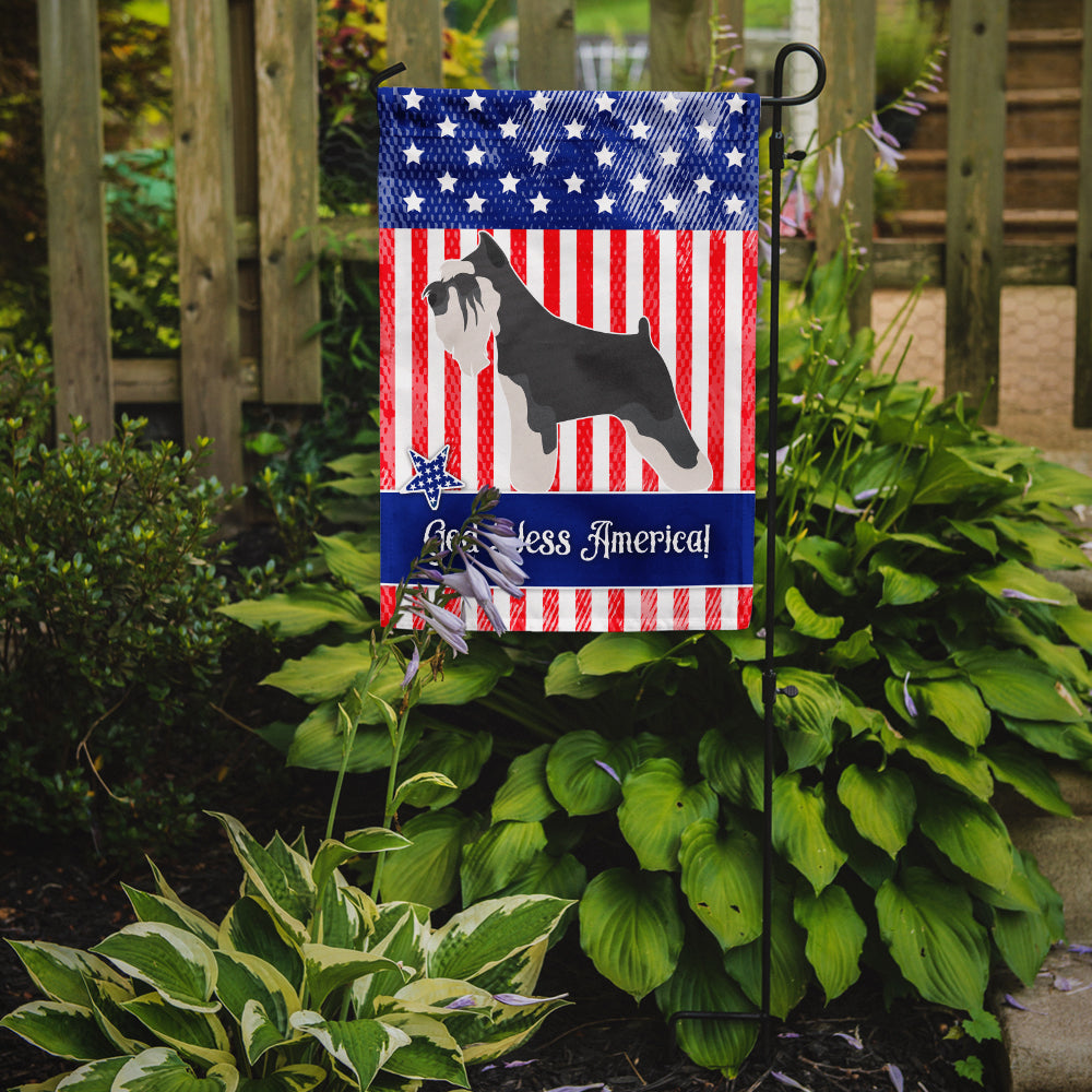 Miniature Schnauzer American Flag Garden Size BB8379GF  the-store.com.