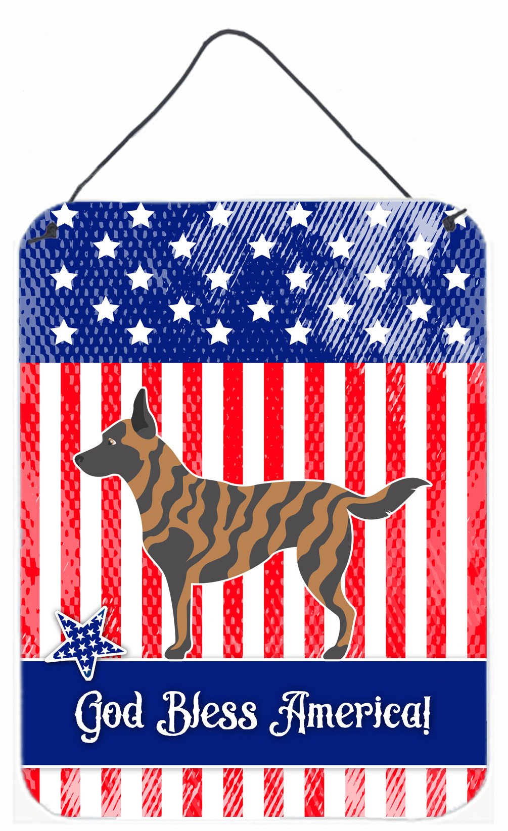 Dutch Shepherd American Wall or Door Hanging Prints BB8381DS1216 by Caroline's Treasures