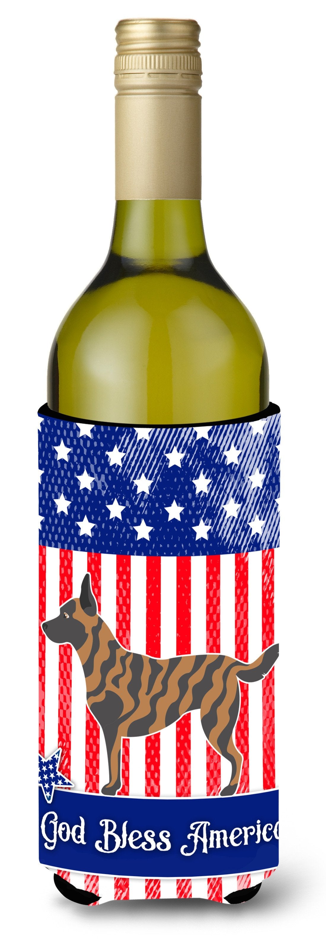 Dutch Shepherd American Wine Bottle Beverge Insulator Hugger BB8381LITERK by Caroline's Treasures