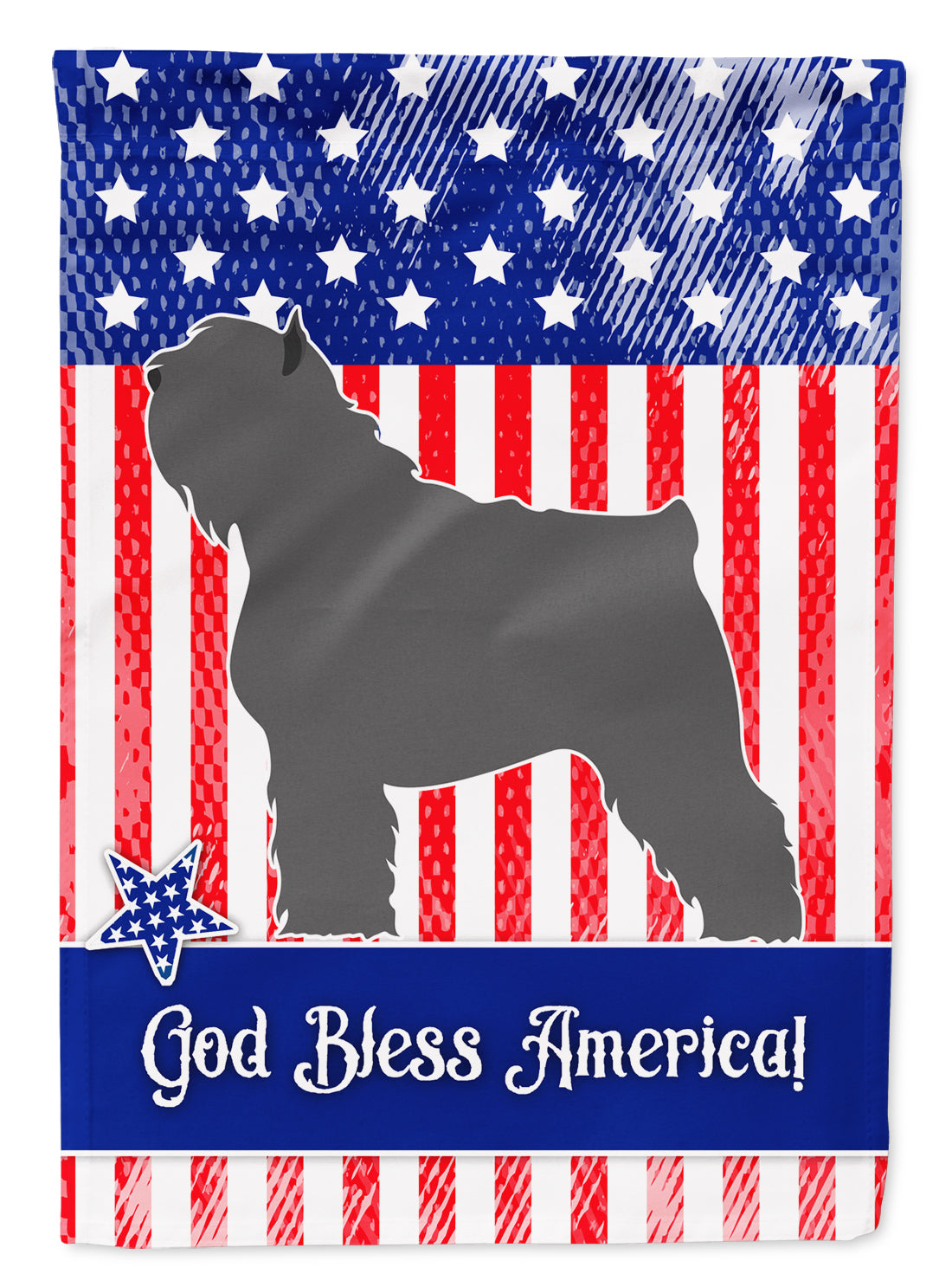 Bouvier des Flandres American Flag Garden Size BB8383GF  the-store.com.