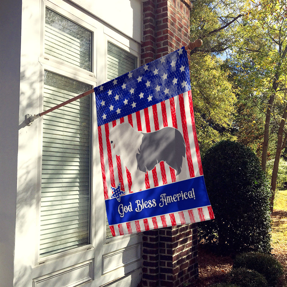 Old English Sheepdog American Flag Canvas House Size BB8385CHF  the-store.com.