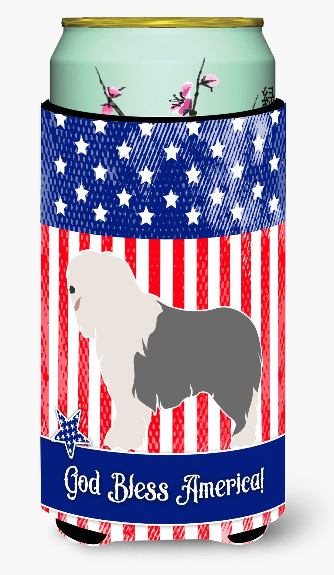 Old English Sheepdog American Tall Boy Beverage Insulator Hugger BB8385TBC by Caroline's Treasures