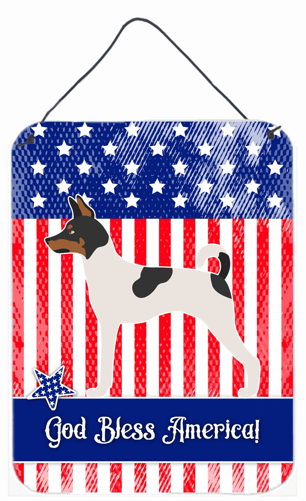 American Toy Fox Terrier American Wall or Door Hanging Prints BB8387DS1216 by Caroline&#39;s Treasures