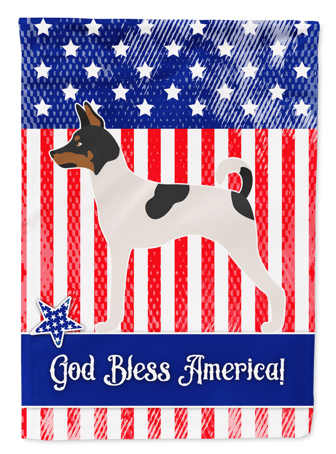 American Toy Fox Terrier American Flag Garden Size BB8387GF  the-store.com.