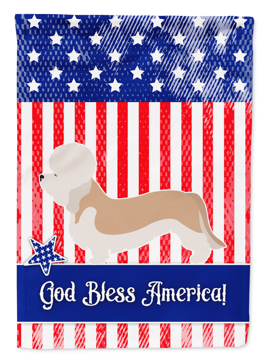 Dandie Dinmont Terrier American Flag Garden Size BB8393GF  the-store.com.