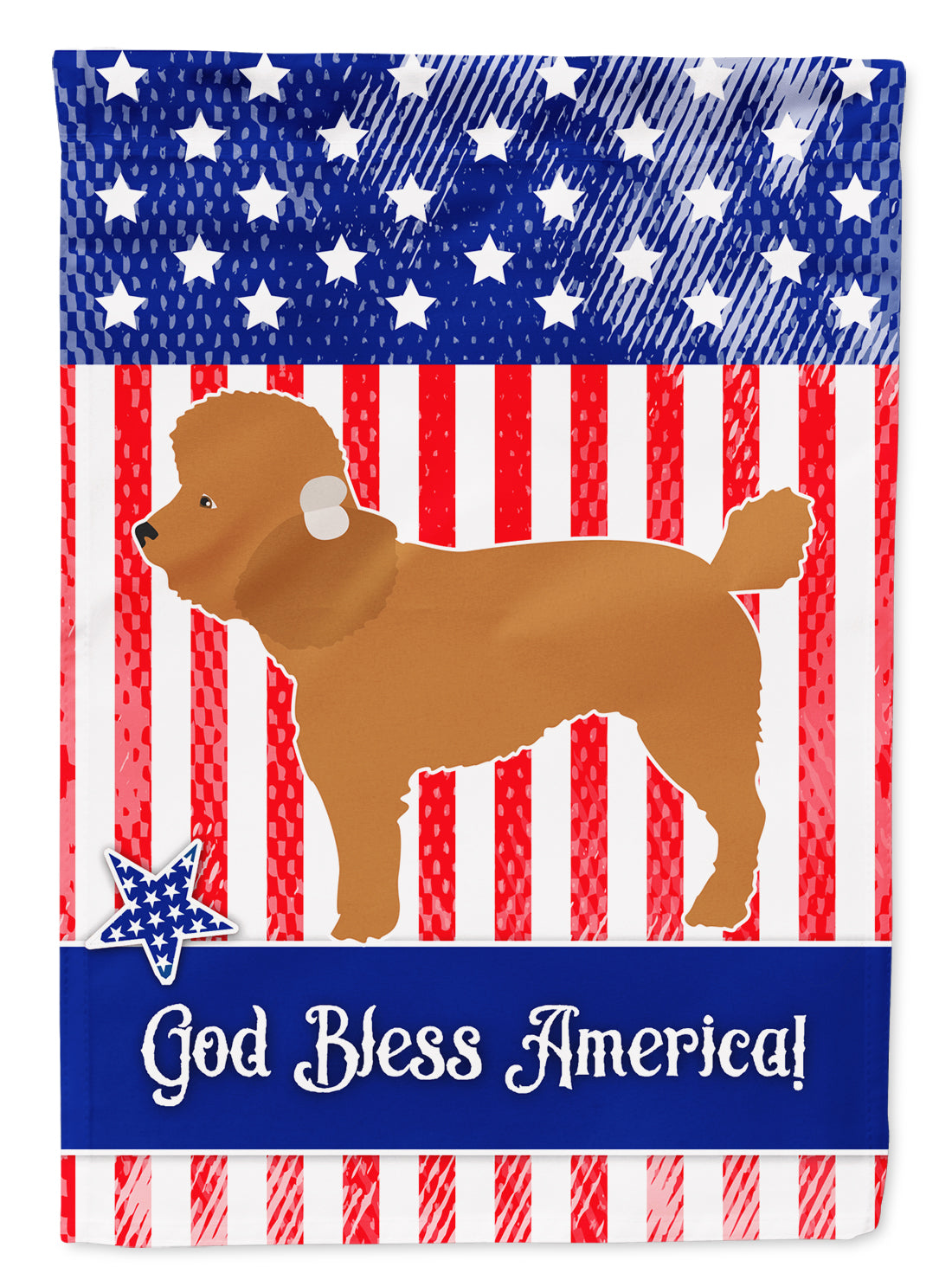 Toy Poodle American Flag Canvas House Size BB8397CHF  the-store.com.