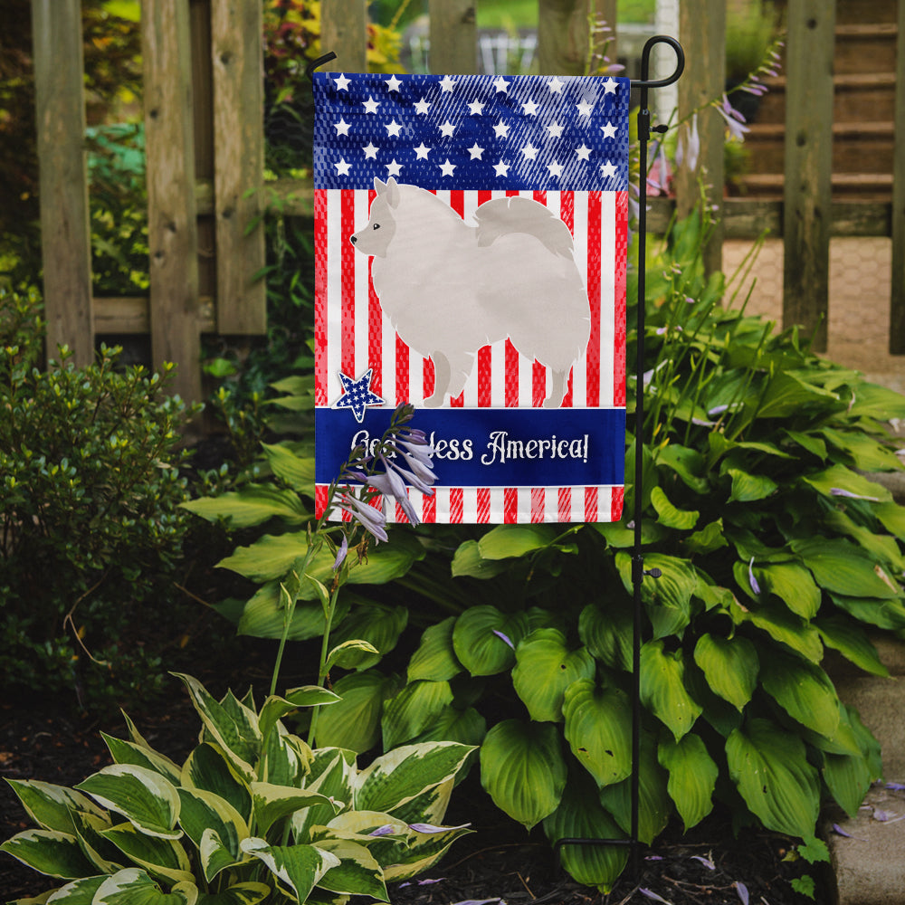 German Spitz American Flag Garden Size BB8398GF  the-store.com.