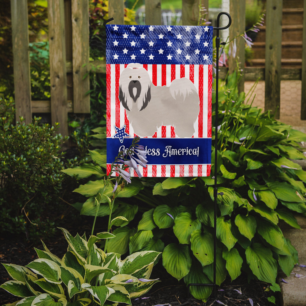 Lhasa Apso American Flag Garden Size BB8400GF  the-store.com.