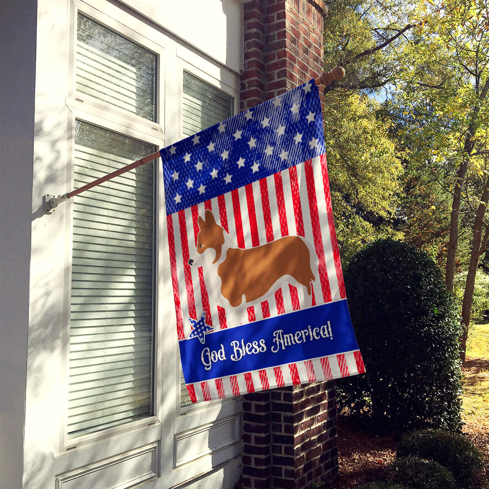 Pembroke Welsh Corgi American Flag Canvas House Size BB8401CHF  the-store.com.