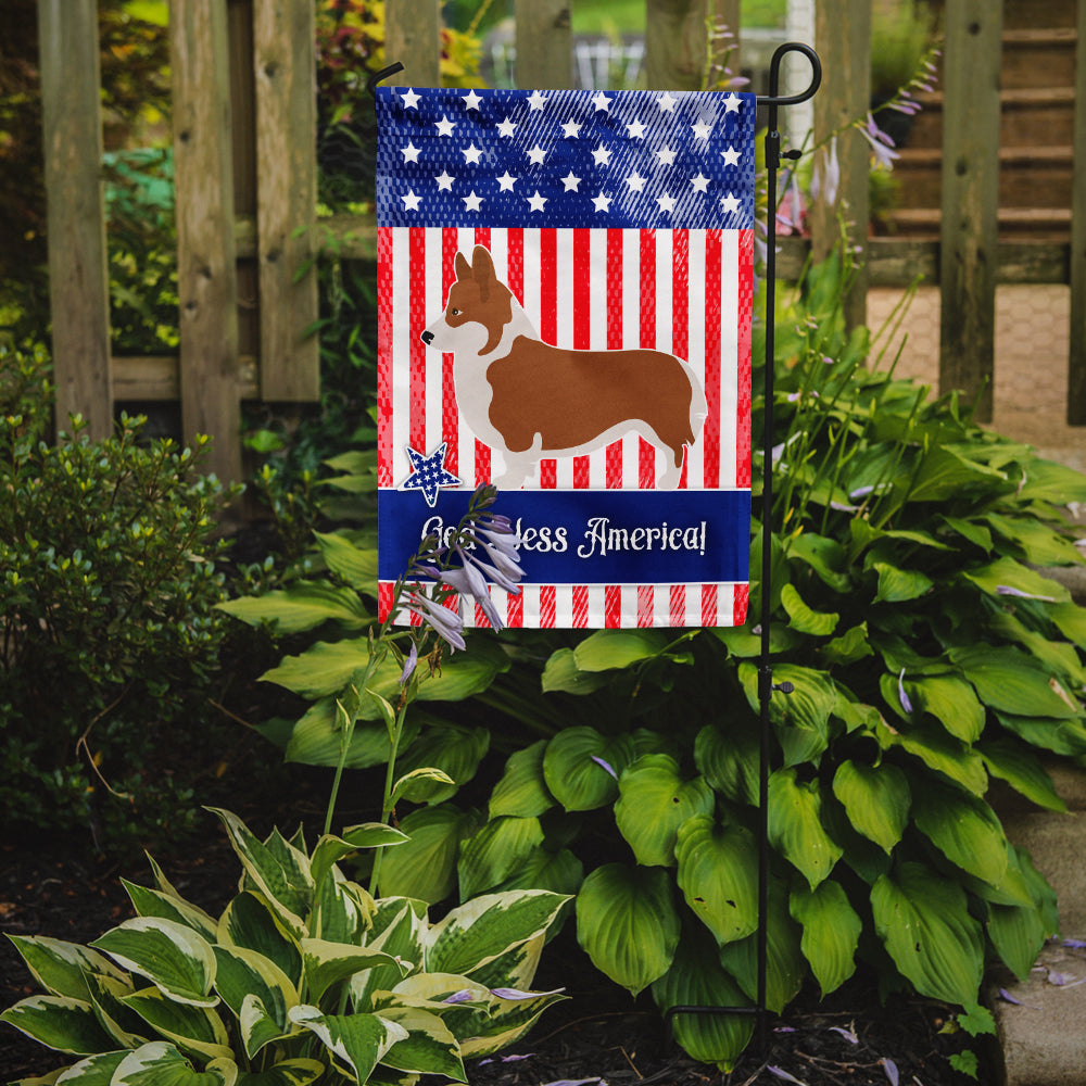 Pembroke Welsh Corgi American Flag Garden Size  the-store.com.