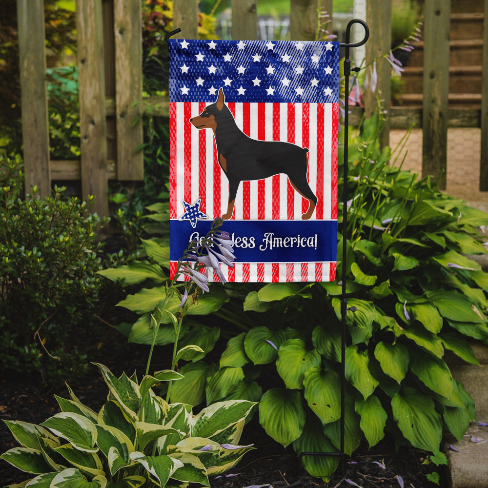 Miniature Pinscher American Flag Garden Size BB8404GF  the-store.com.