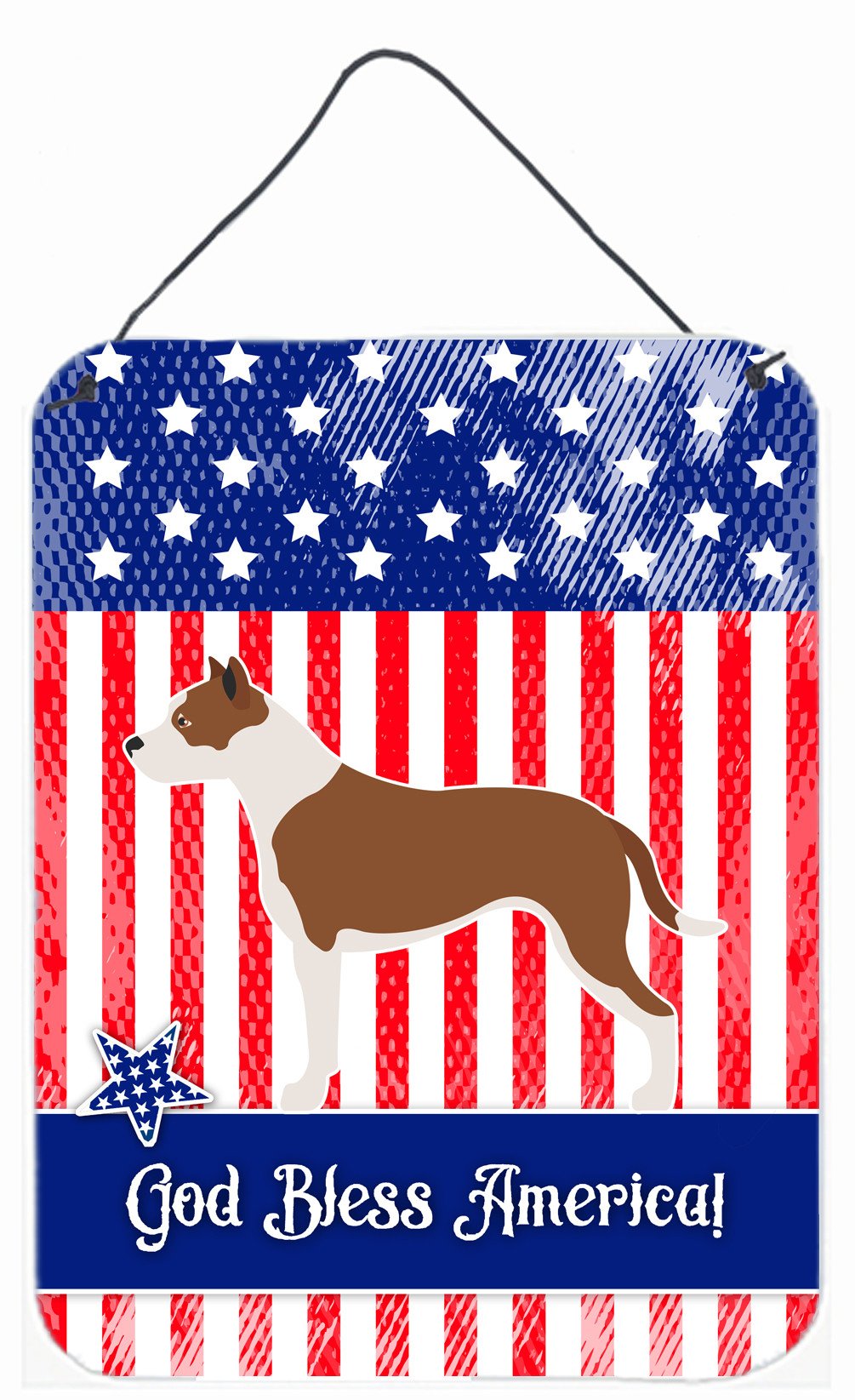 Pit Bull Terrier American Wall or Door Hanging Prints BB8406DS1216 by Caroline's Treasures