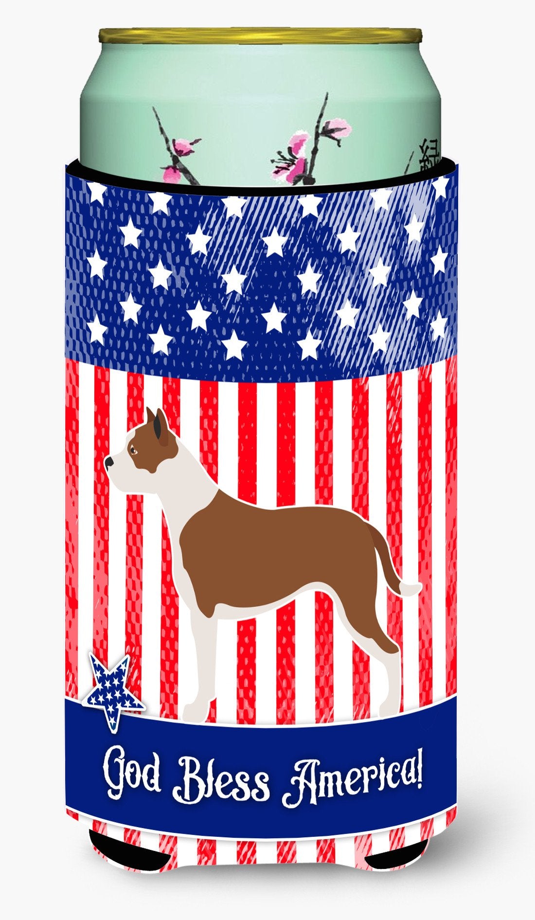 Pit Bull Terrier American Tall Boy Beverage Insulator Hugger BB8406TBC by Caroline&#39;s Treasures