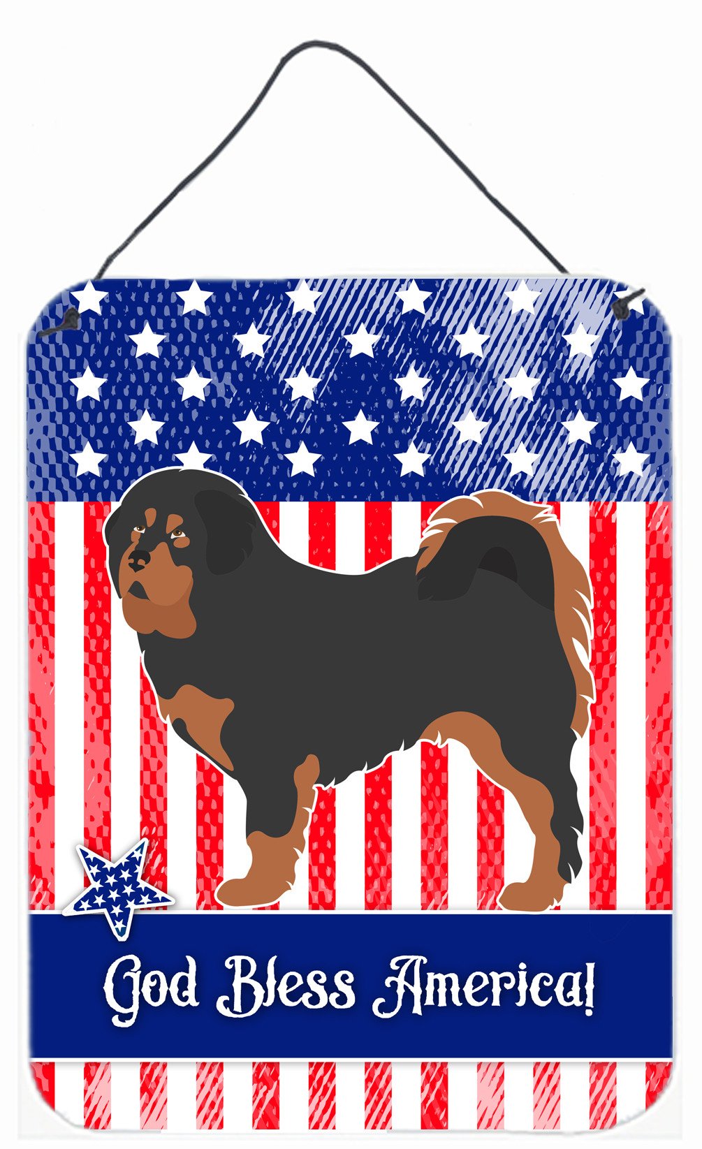 Tibetan Mastiff American Wall or Door Hanging Prints BB8407DS1216 by Caroline's Treasures