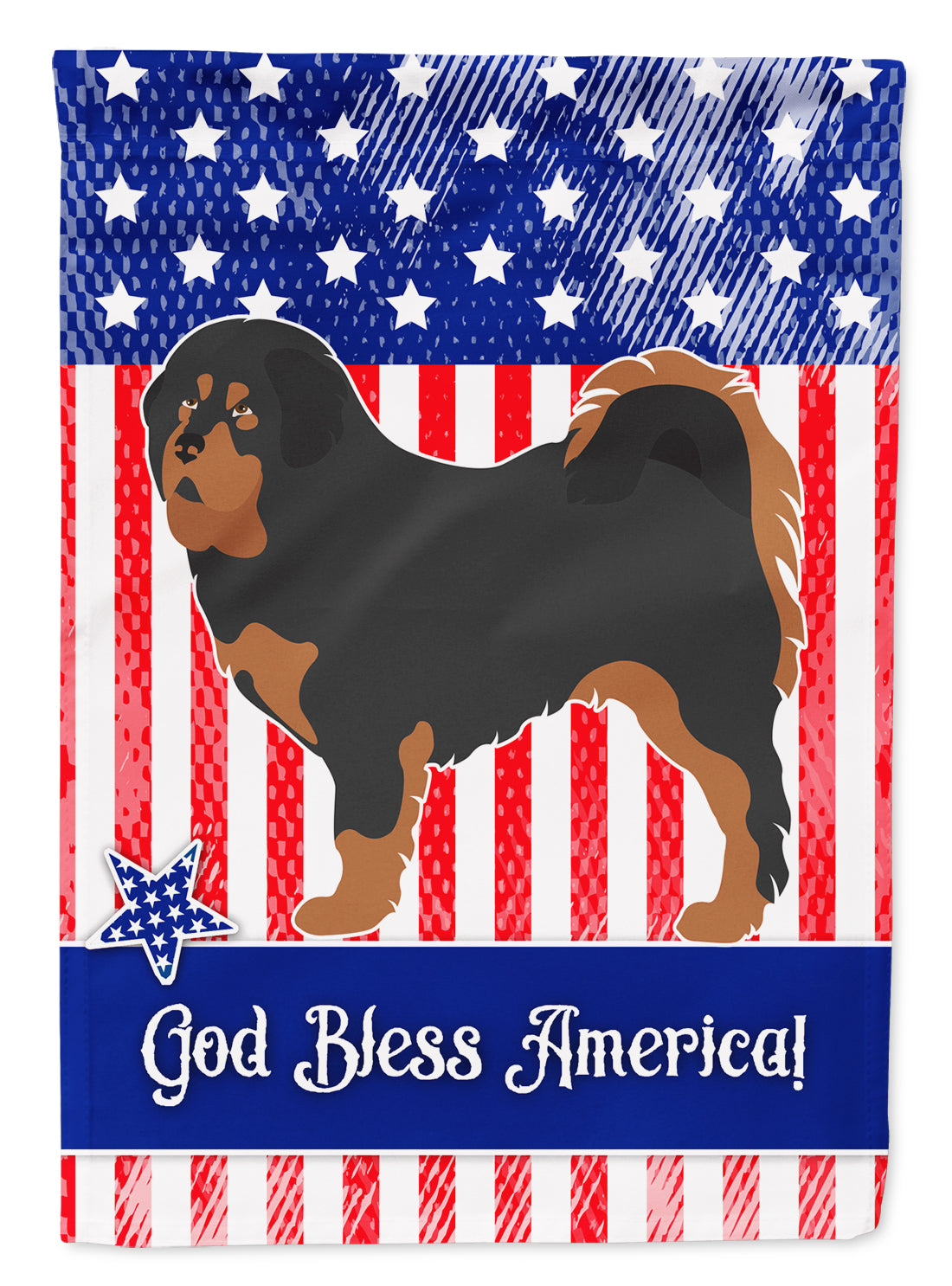 Tibetan Mastiff American Flag Garden Size BB8407GF  the-store.com.