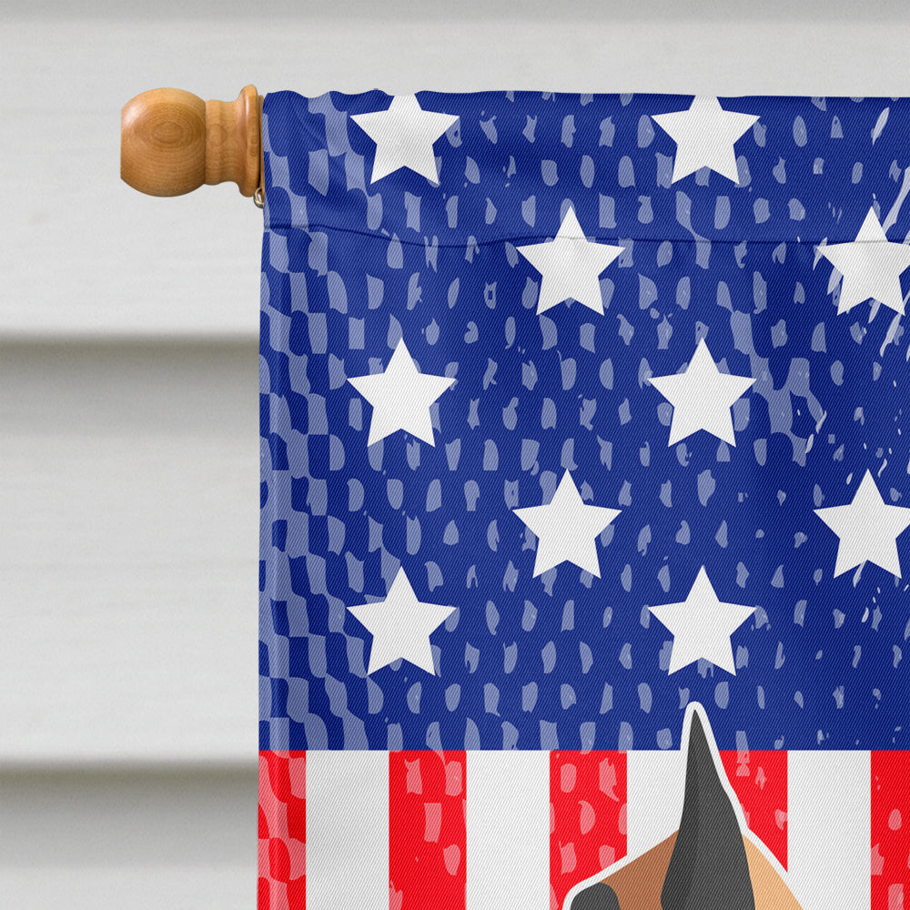 Malinois Belgian Shepherd  American Flag Canvas House Size BB8413CHF  the-store.com.