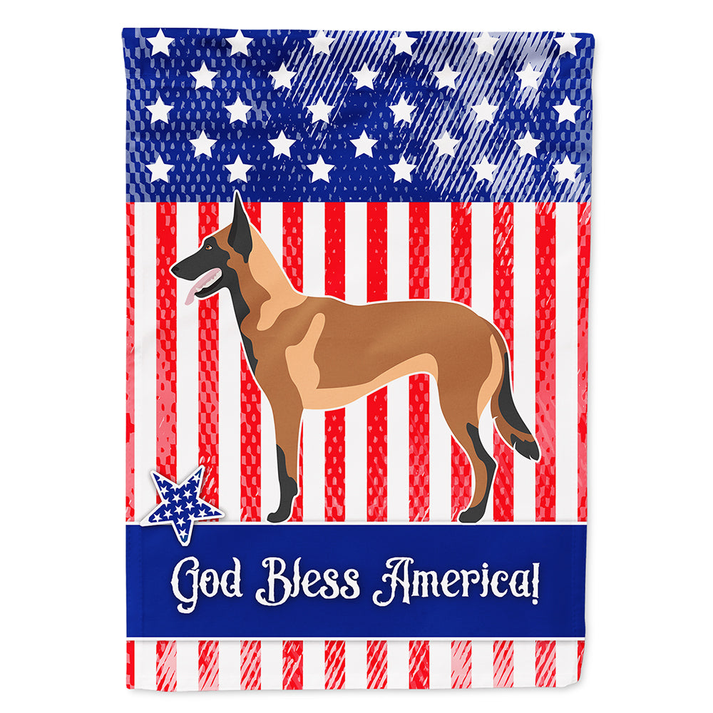 Malinois Belgian Shepherd  American Flag Canvas House Size BB8413CHF  the-store.com.