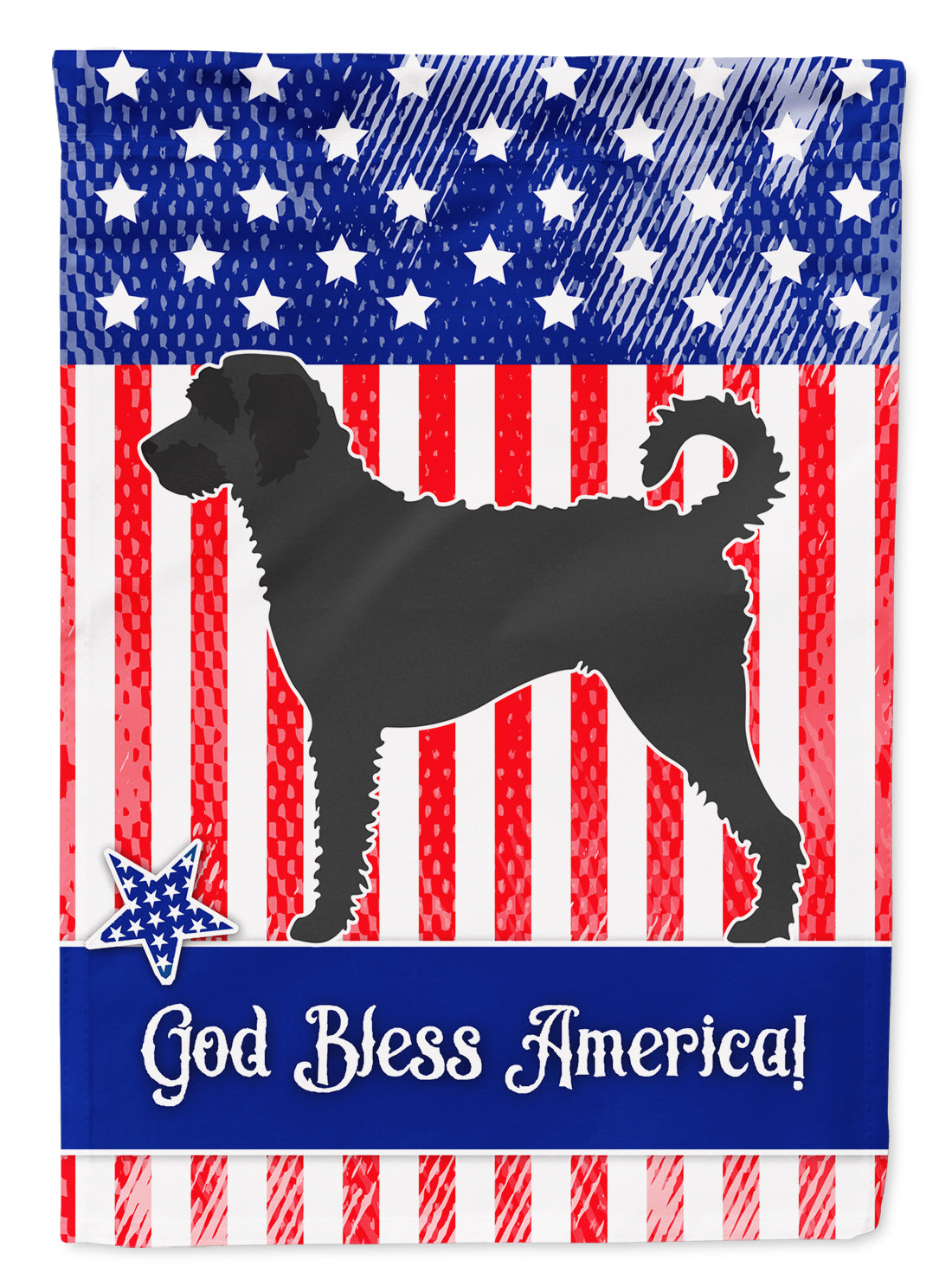 Labradoodle American Flag Garden Size BB8418GF  the-store.com.