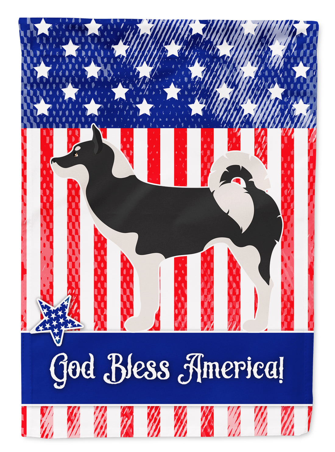 Greenland Dog American Flag Garden Size BB8419GF  the-store.com.