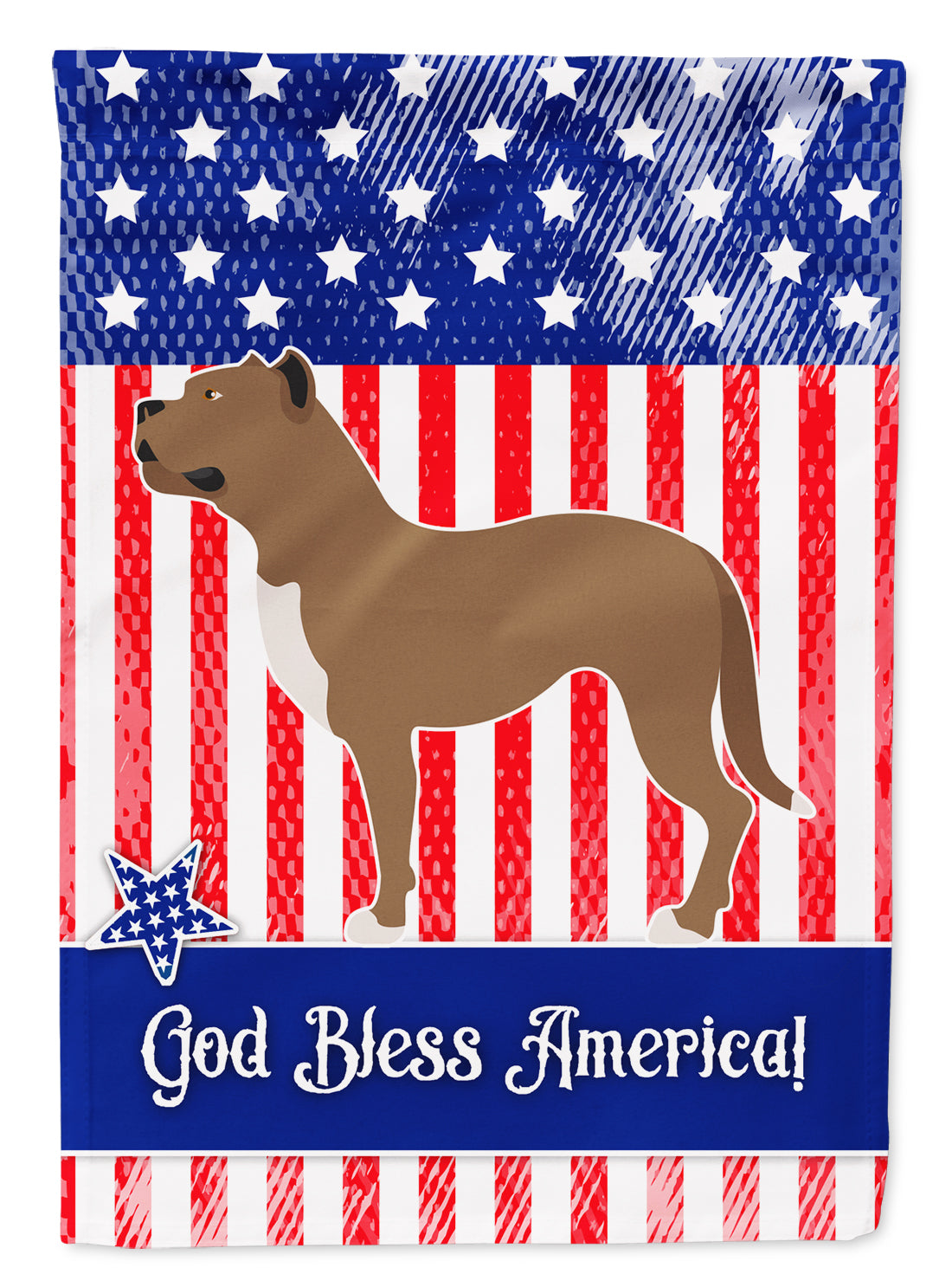 Perro de Presa Canario American Flag Garden Size BB8420GF  the-store.com.