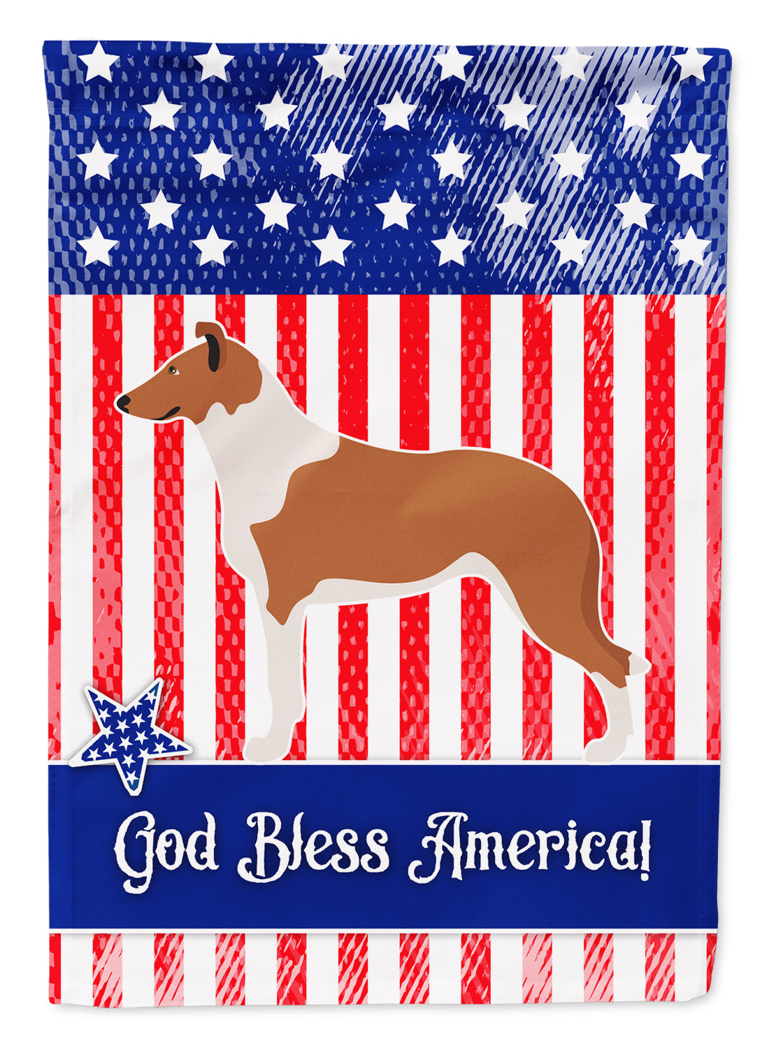 Smooth Collie American Flag Garden Size BB8423GF  the-store.com.