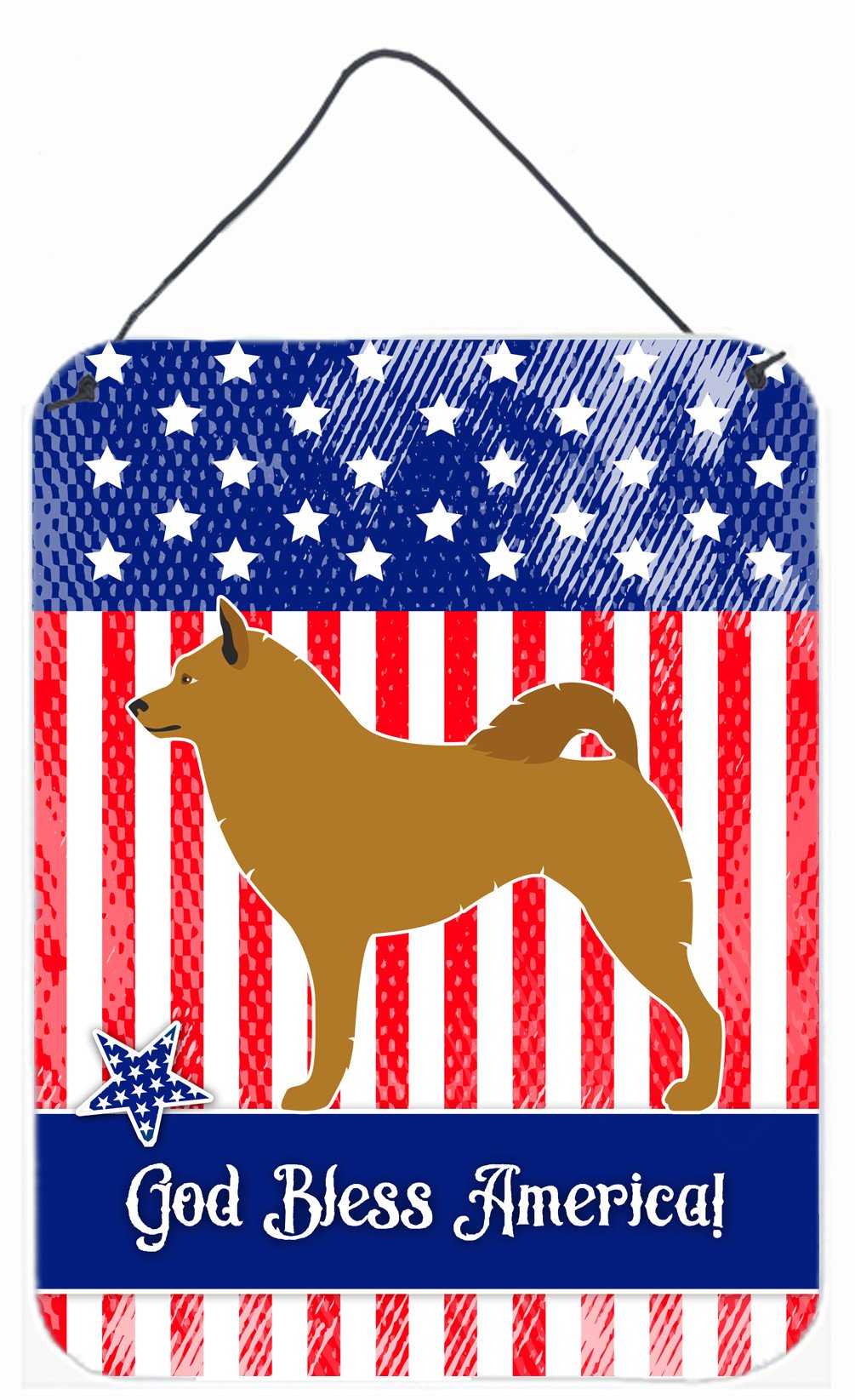 Finnish Spitz American Wall or Door Hanging Prints BB8424DS1216 by Caroline&#39;s Treasures